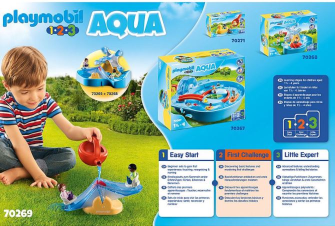 PLAYMOBIL 1-2-3 - BALANCOIRE AQUATIQUE AVEC ARROSOIR #70269