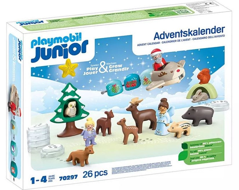PLAYMOBIL JUNIOR - ADVENT CALENDAR - SANTA AND FOREST ANIMALS #70297