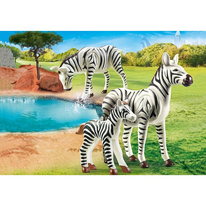 PLAYMOBIL COUPLE DE ZÈBRES AVEC BÉBÉ #70356