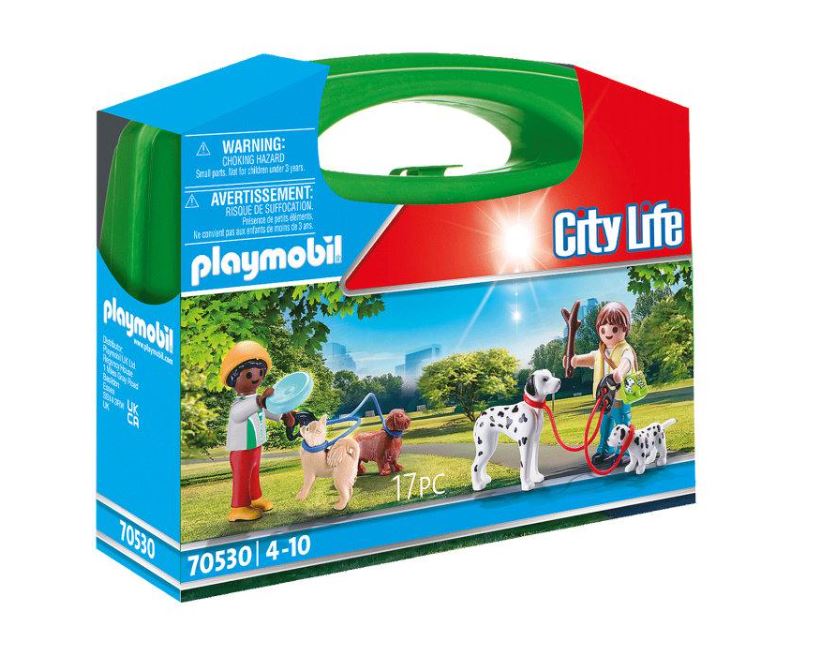 PLAYMOBIL CITY LIFE - CHILDREN & DOGS CARRY CASE #70530