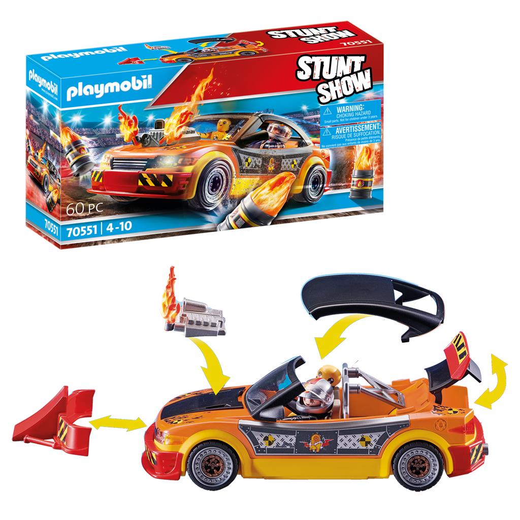 PLAYMOBIL - STUNT SHOW CRASH TEST CAR WITH DUMMY #70551