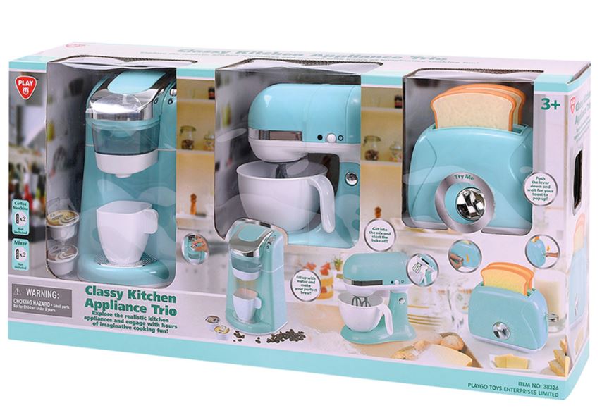 PLAYGO - CHIC BLUE KITCHEN APPLIANCE TRIO
