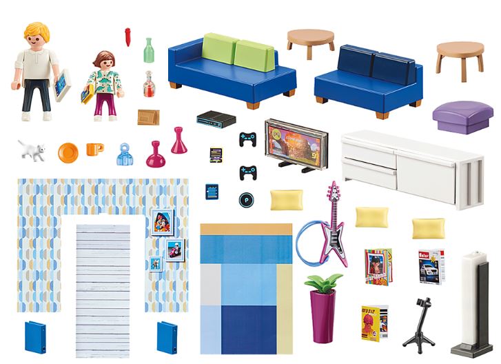 PLAYMOBIL CITY LIFE - FURNISHED LIVING ROOM #70989
