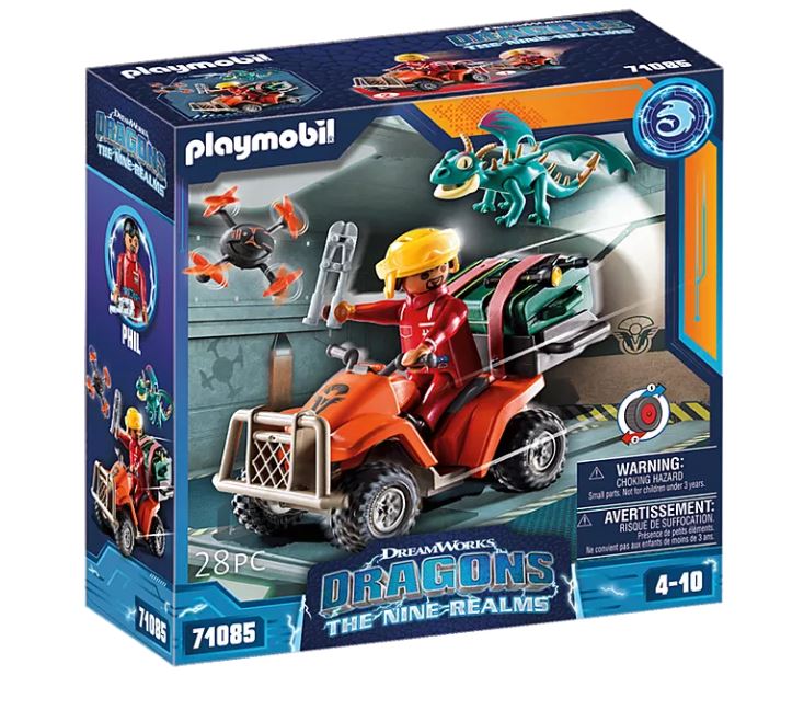 PLAYMOBIL DRAGONS DREAMWORKS - LES NEUF ROYAUMES - ICARUS QUAD ET PHIL (THE NINE REALMS) #71085