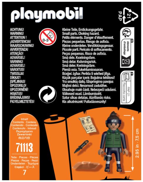 PLAYMOBIL NARUTO - IRUKA FIGURE #71113