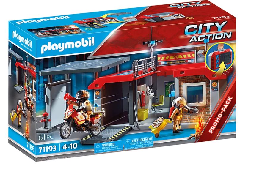 PLAYMOBIL CITY ACTION - PORTABLE FIRE STATION PROMO-PACK #71193