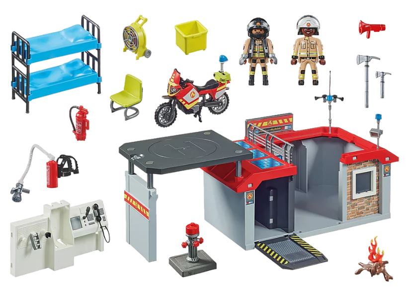 PLAYMOBIL CITY ACTION - PORTABLE FIRE STATION PROMO-PACK #71193