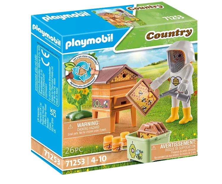 PLAYMOBIL COUNTRY - BEEKEEPER WITH HIVE #71253