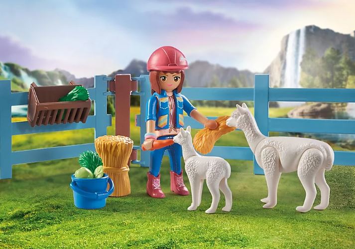 PLAYMOBIL HORSES OF WATERFALL - AMELIA ET WHISPER AVEC BOX POUR CHEVAUX #71353