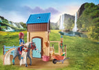 PLAYMOBIL HORSES OF WATERFALL - AMELIA ET WHISPER AVEC BOX POUR CHEVAUX #71353
