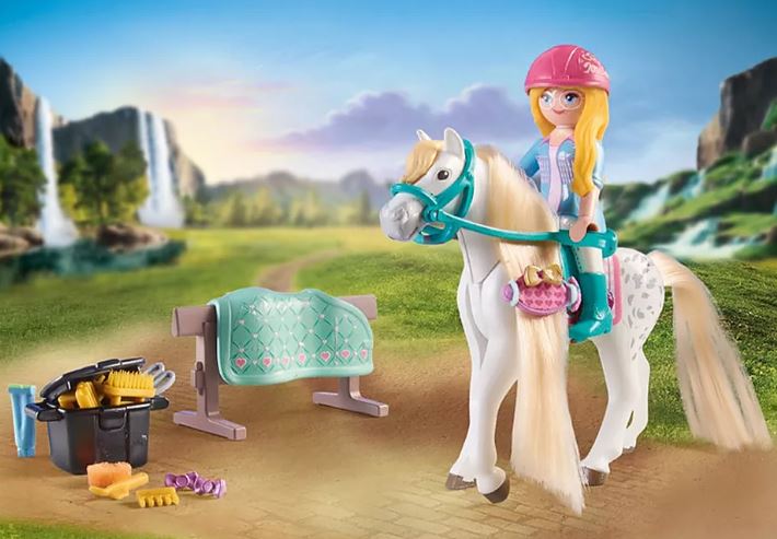PLAYMOBIL HORSES OF WATERFALL - ISABELLA ET LIONESS AVEC AIRE DE LAVAGE POUR CHEVAUX #71354