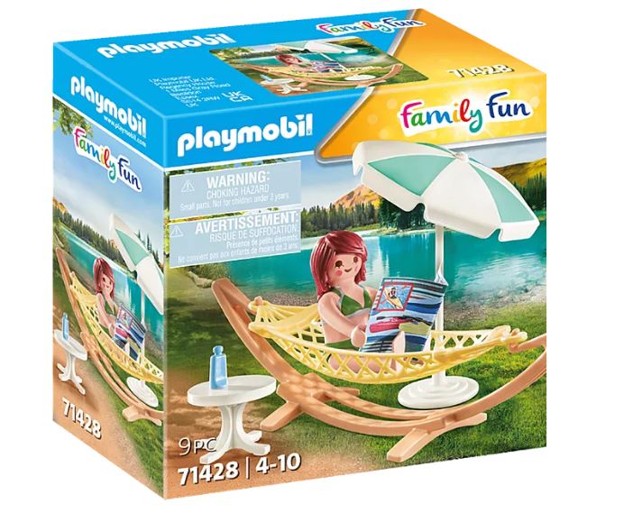 PLAYMOBIL FAMILY FUN CAMPING - HOLIDAYMAKER WITH HAMMOCK #71428