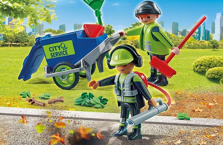 PLAYMOBIL CITY ACTION - AGENTS D'ENTRETIEN VOIRIE AVEC ÉQUIPEMENT #71434