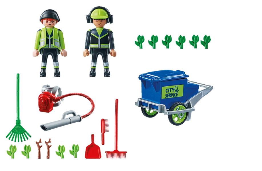 PLAYMOBIL CITY ACTION - AGENTS D'ENTRETIEN VOIRIE AVEC ÉQUIPEMENT #71434