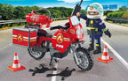 PLAYMOBIL ACTION HEROES - FIREFIGHTER WITH MOTORCYCLE #71466