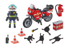 PLAYMOBIL ACTION HEROES - FIREFIGHTER WITH MOTORCYCLE #71466