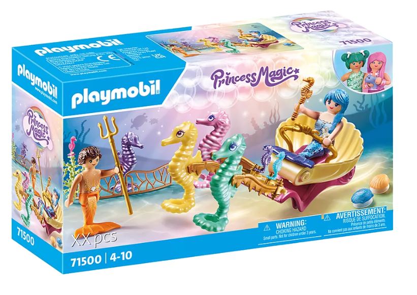 PLAYMOBIL PRINCESS MAGIC - CARRIAGE WITH MERMAIDS AND SEAHORSES #71500