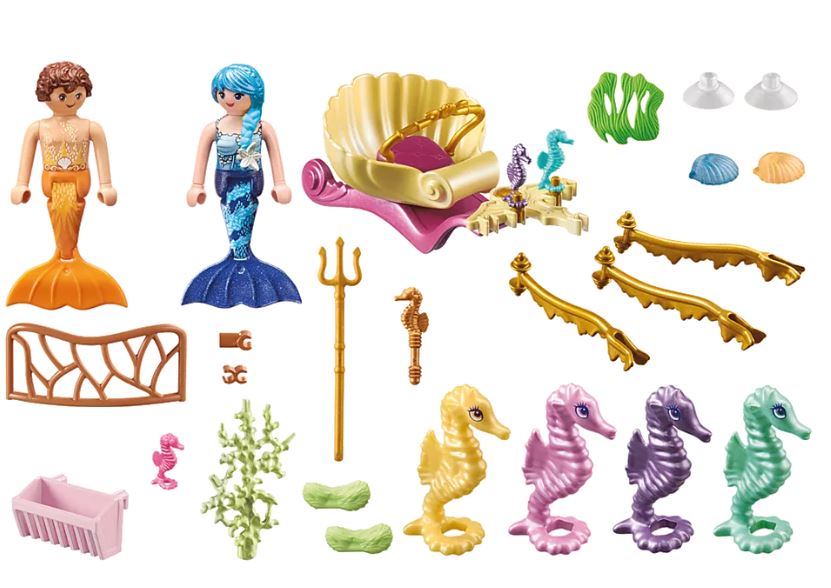 PLAYMOBIL PRINCESS MAGIC - CARRIAGE WITH MERMAIDS AND SEAHORSES #71500