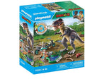 PLAYMOBIL DINOS - EXPLORATEUR AVEC MOTO ET TYRANNOSAURE #71524