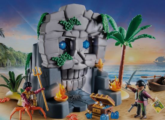 PLAYMOBIL PIRATES - TREASURE ISLAND WITH PIRATE AND SEA MONSTER #71531