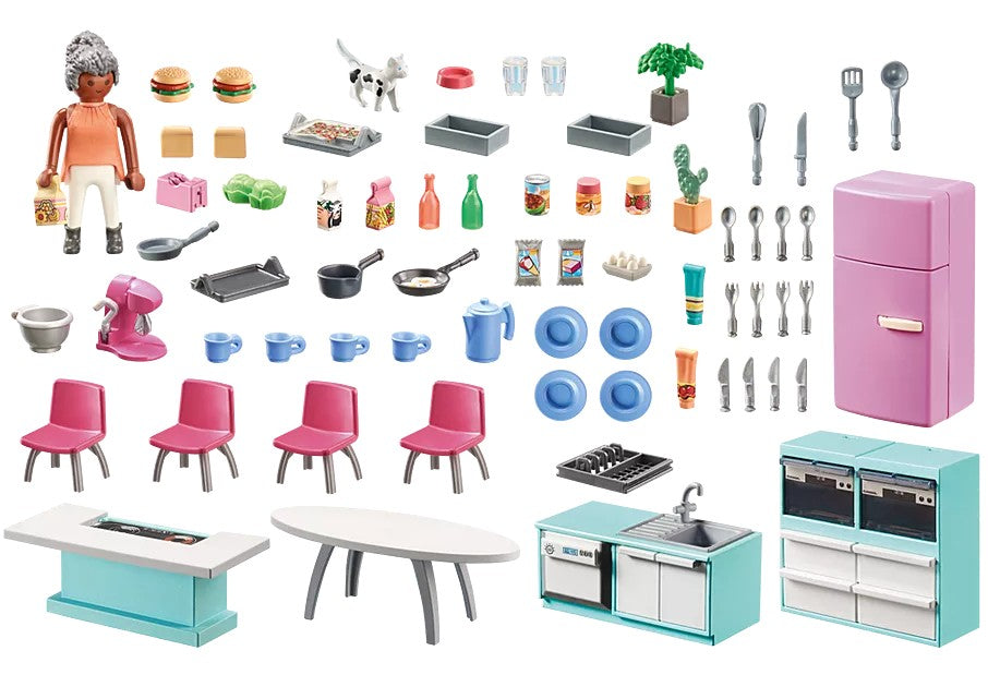 PLAYMOBIL MY LIFE - CUISINE AVEC ILOT CENTRAL #71608