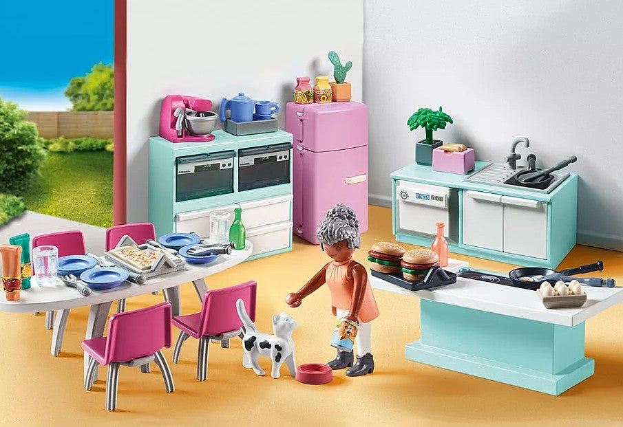 PLAYMOBIL MY LIFE - CUISINE AVEC ILOT CENTRAL #71608