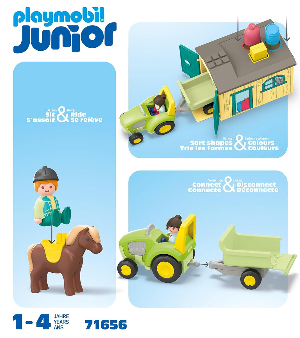 PLAYMOBIL JUNIOR - FERME AVEC TRACTEUR ET ANIMAUX #71656