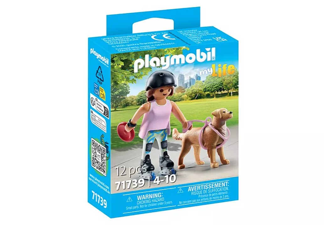 PLAYMOBIL MY LIFE - ROLLER GIRL WITH RETRIEVER AND ACCESSORIES #71739