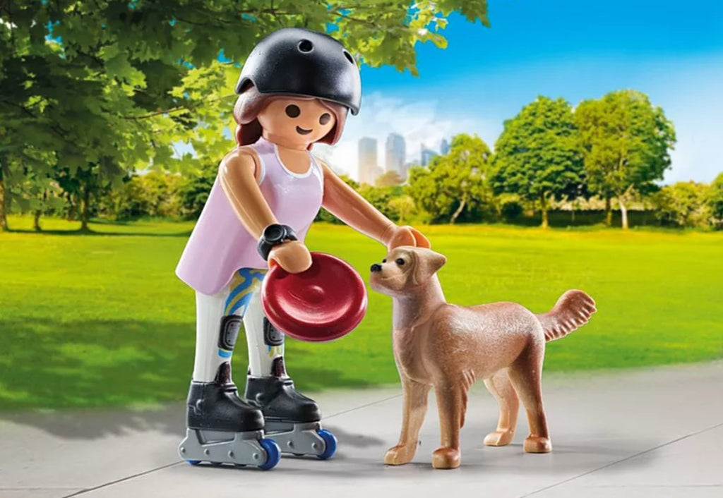 PLAYMOBIL MY LIFE - ROLLER GIRL WITH RETRIEVER AND ACCESSORIES #71739