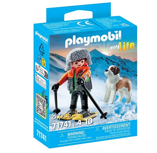 PLAYMOBIL MY LIFE - BOY ON SNOWSHOES WITH HIS ST. BERNARD #71741