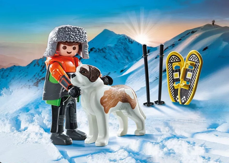 PLAYMOBIL MY LIFE - BOY ON SNOWSHOES WITH HIS ST. BERNARD #71741