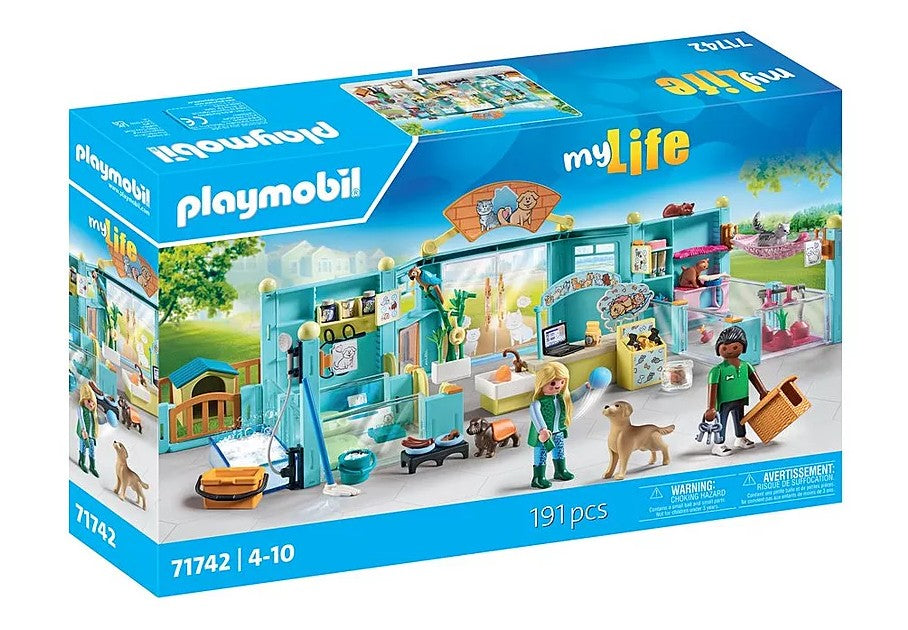 PLAYMOBIL MY LIFE - PET HOTEL: CARETAKERS, DOGS AND CATS #71742