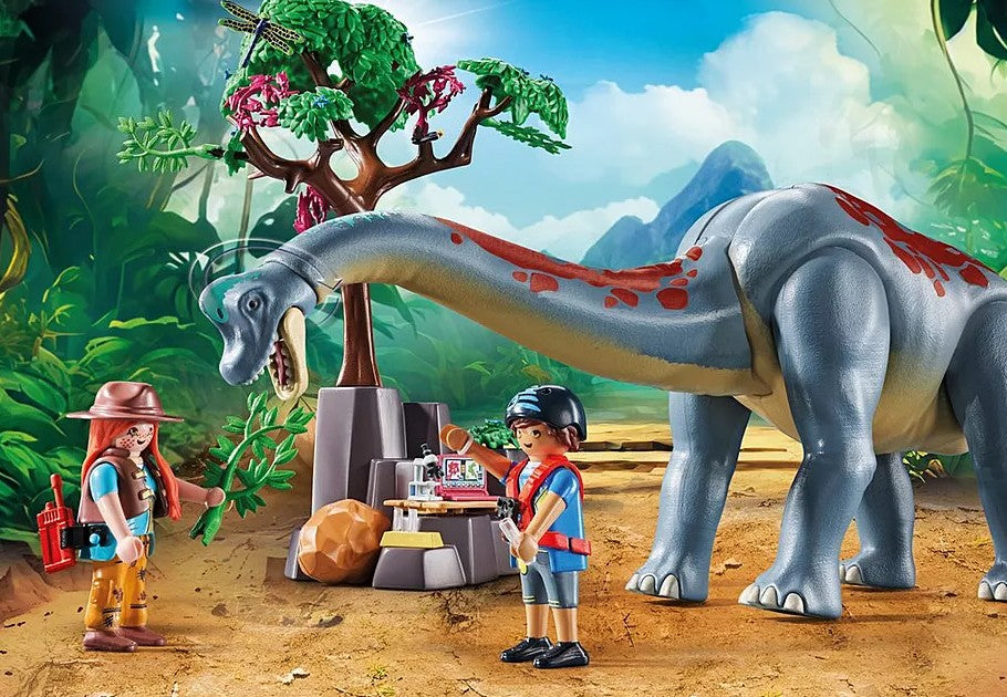 PLAYMOBIL DINOS - BRACHIOSAURUS WITH EXPLORERS AND HOVERCRAFT #71819