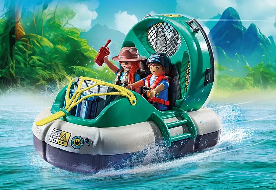 PLAYMOBIL DINOS - BRACHIOSAURUS WITH EXPLORERS AND HOVERCRAFT #71819