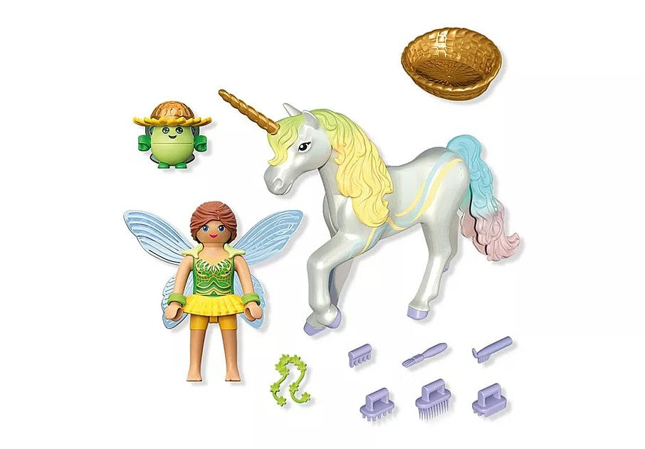 PLAYMOBIL MAGICAL - RAINBOW FLOWER UNICORN WITH FAIRY #71840