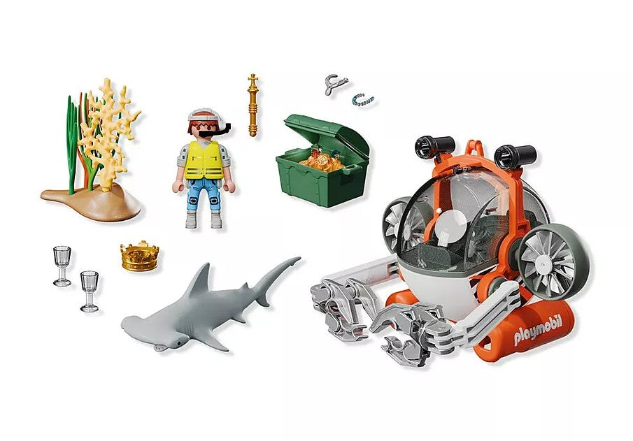 PLAYMOBIL ACTION HEROES - TREASURE HUNT PROMO PACKS WITH SUBMARINE #71860