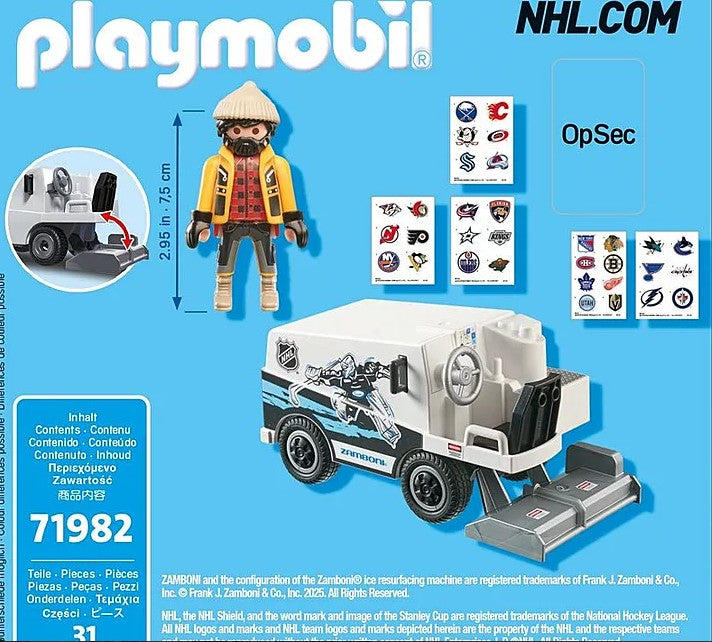 PLAYMOBIL NHL - ZAMBONI ICE RESURFACER #71982