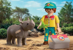 PLAYMOBIL DUO PACK - SOIGNEUR ET RHINOCÉROS #72025