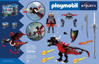 PLAYMOBIL KNIGHTS - DRAGON NOIR & CHEVALIER #72114