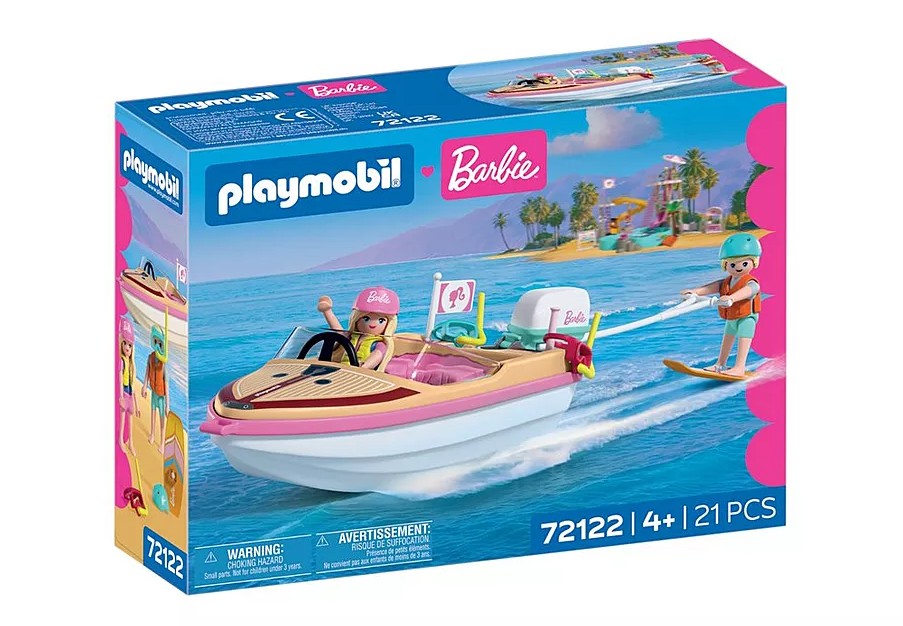 PLAYMOBIL BARBIE - BATEAU & WAKEBOARD #72122