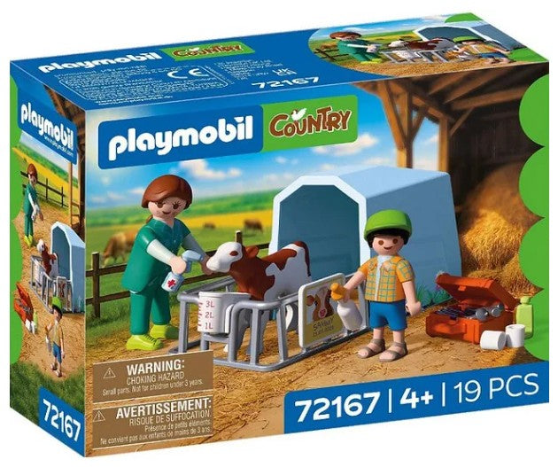 PLAYMOBIL COUNTRY - MOBILE VETERINARIAN & CALF #72167