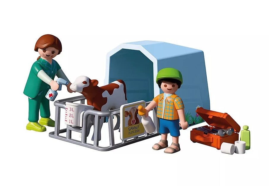 PLAYMOBIL COUNTRY - MOBILE VETERINARIAN & CALF #72167