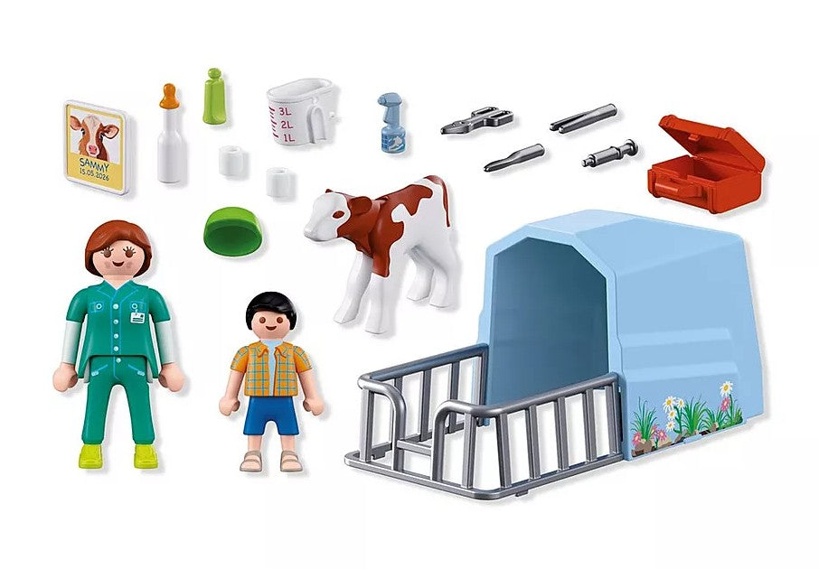 PLAYMOBIL COUNTRY - MOBILE VETERINARIAN & CALF #72167