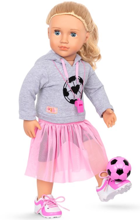 OG LUXURY OUTFIT - "FASHION GOALS" SKIRT AND HOODIE FOR 18"(46CM) DOLL