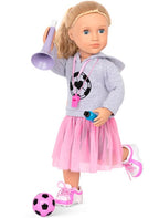 OG LUXURY OUTFIT - "FASHION GOALS" SKIRT AND HOODIE FOR 18"(46CM) DOLL