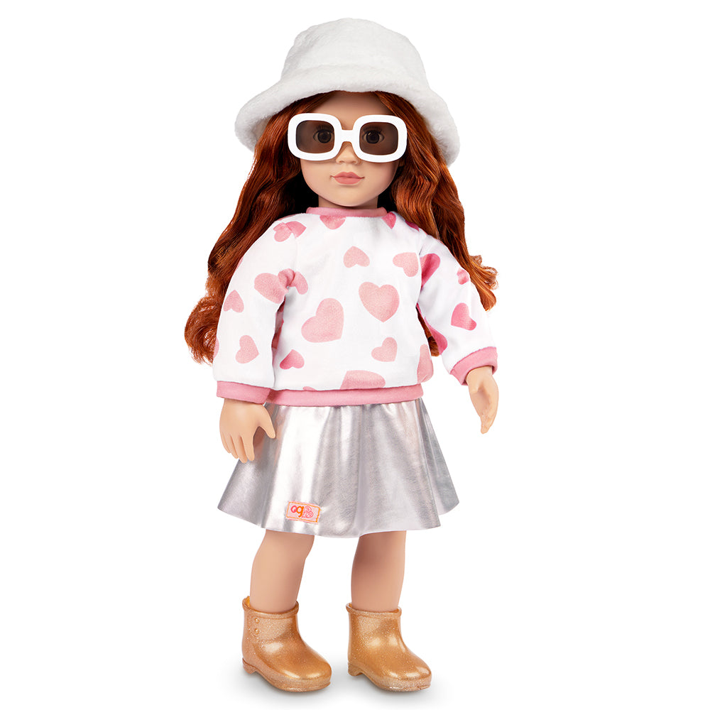 OG DELUXE OUTFIT - SWEATER AND SKIRT FOR 18" (46 CM) DOLL (FURRY FUN)