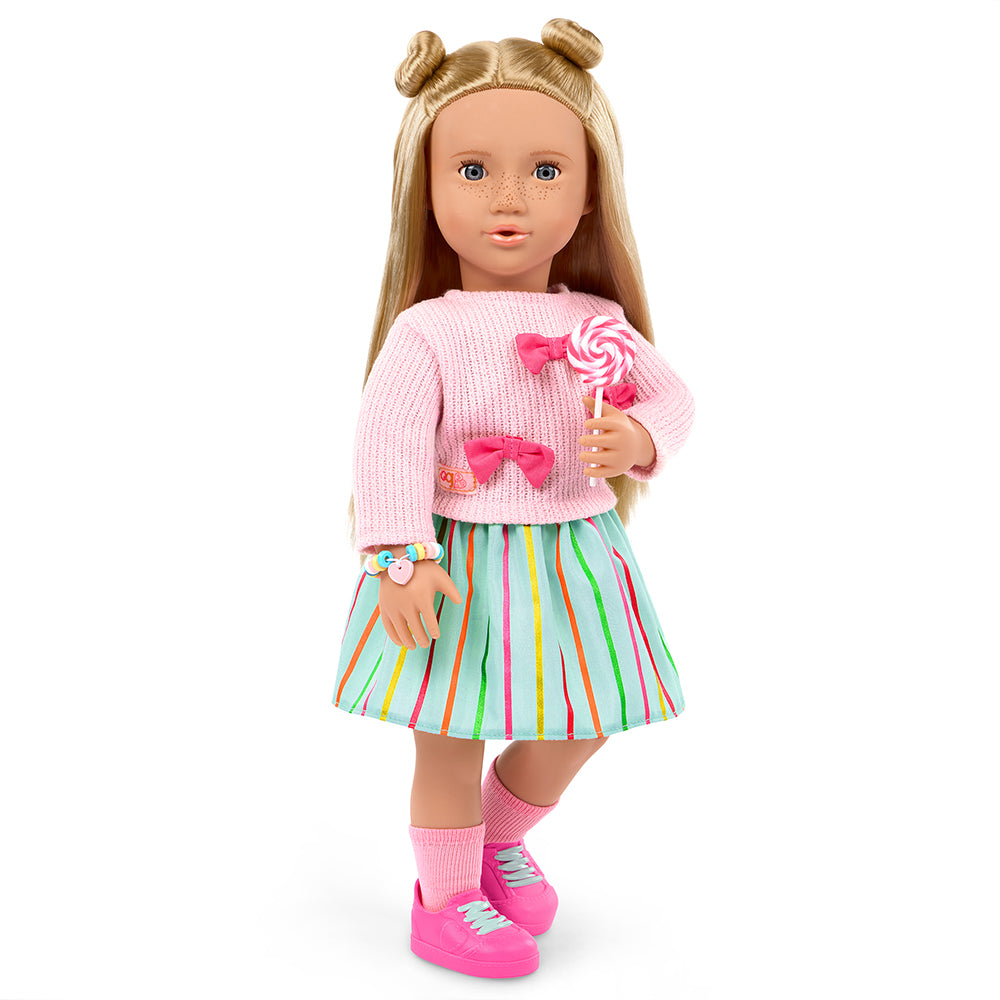 OUR GENERATION DELUXE DOLL - KAT AND THE SWEETS 18"