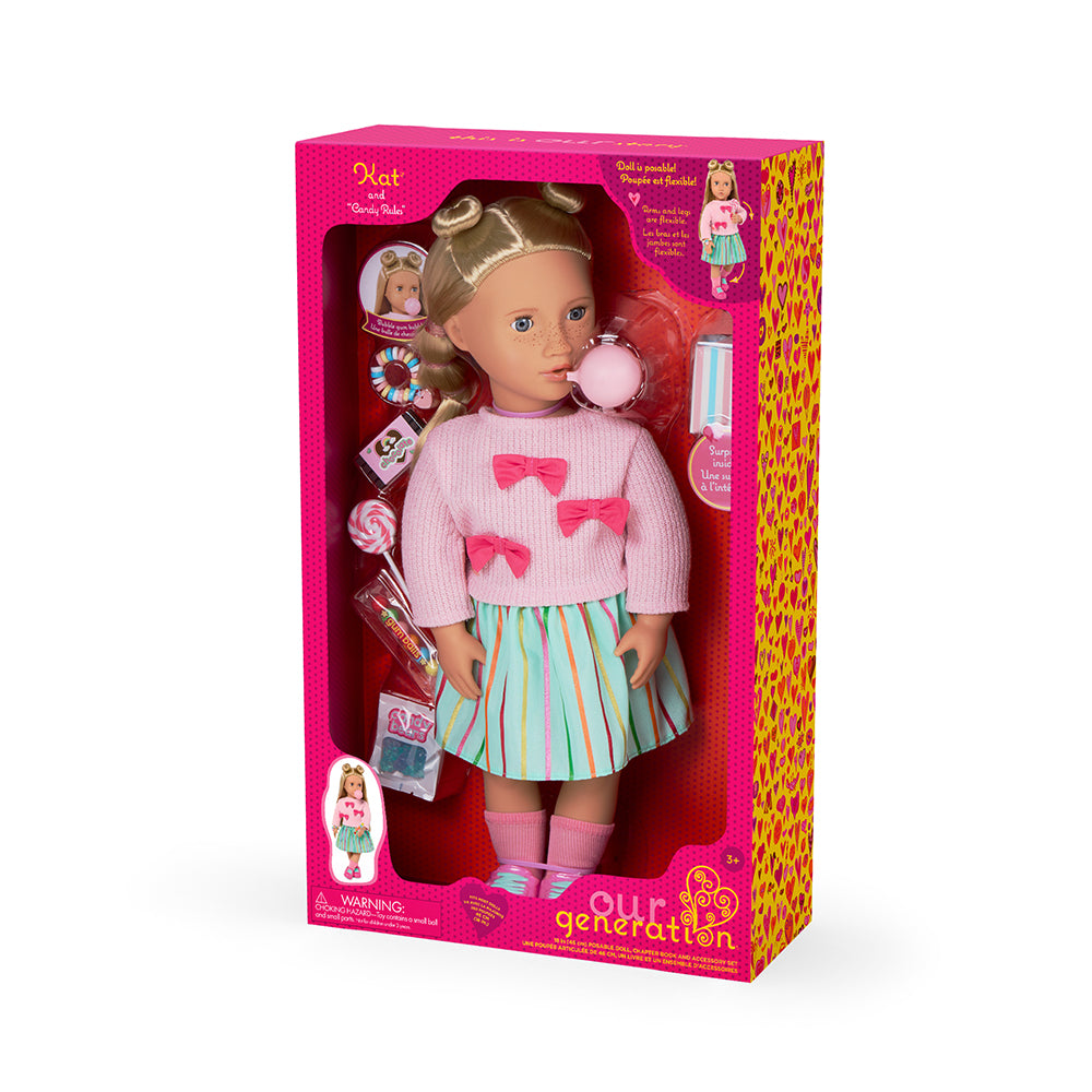 OUR GENERATION DELUXE DOLL - KAT AND THE SWEETS 18"