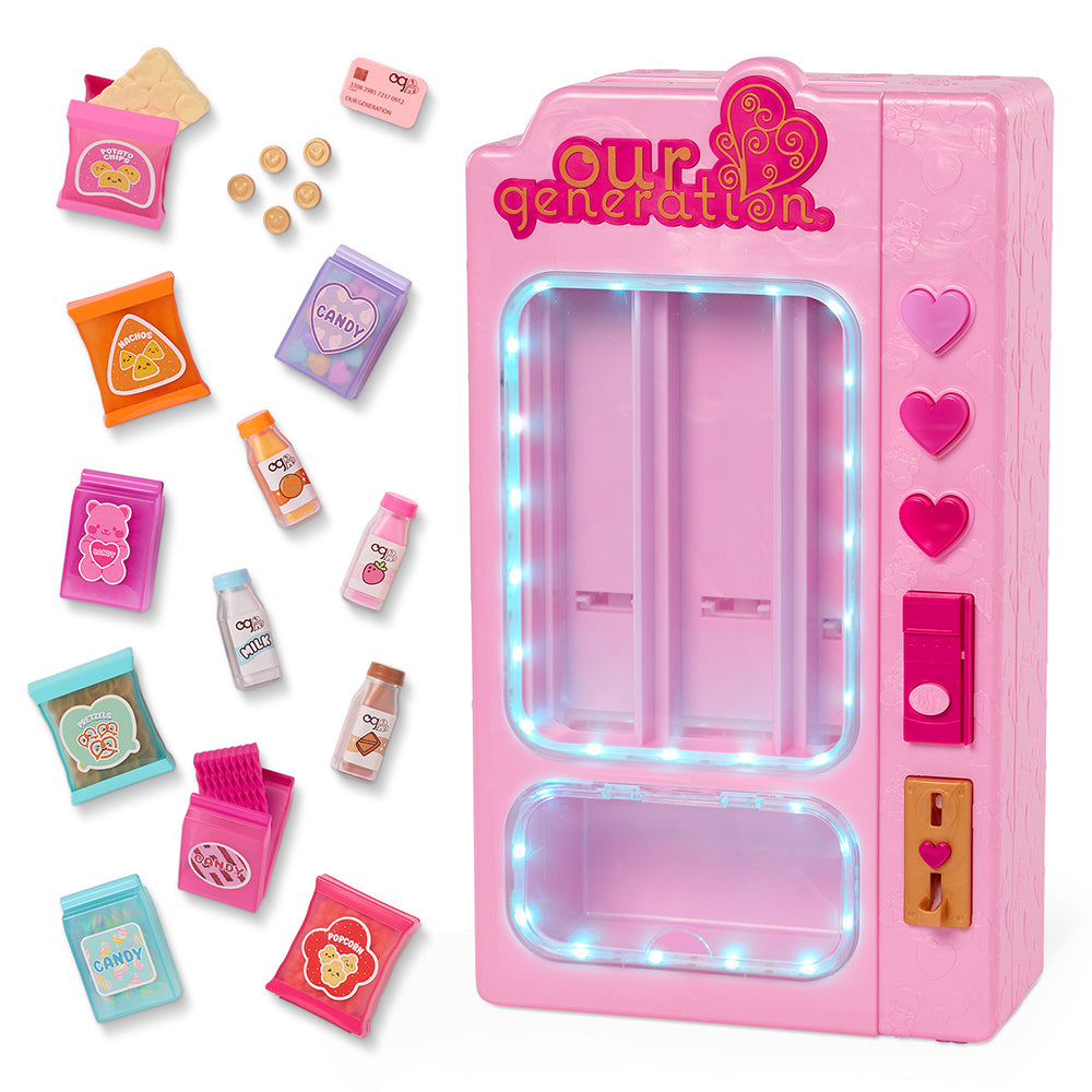 ACCESSOIRES OG - MACHINE DISTRIBUTRICE POUR POUPÉE (SNACKTIME FUN) 46 CM (18")