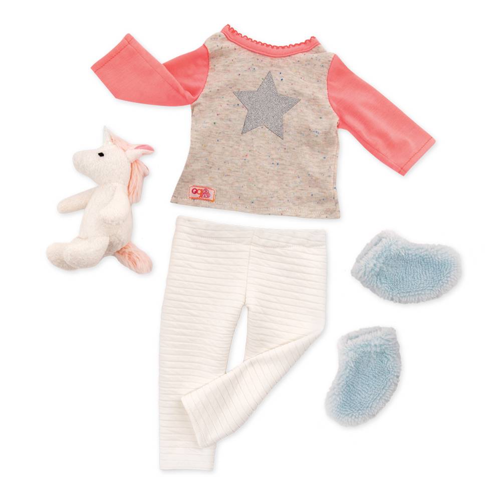 ENSEMBLE VÊTEMENTS OG - LICORNE WR PYJAMA POUR POUPÉE